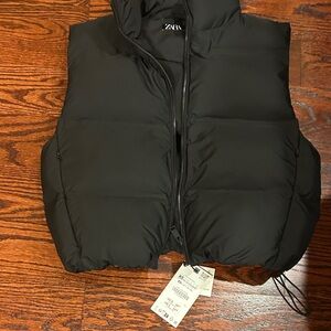 Zara black Puffer Vest